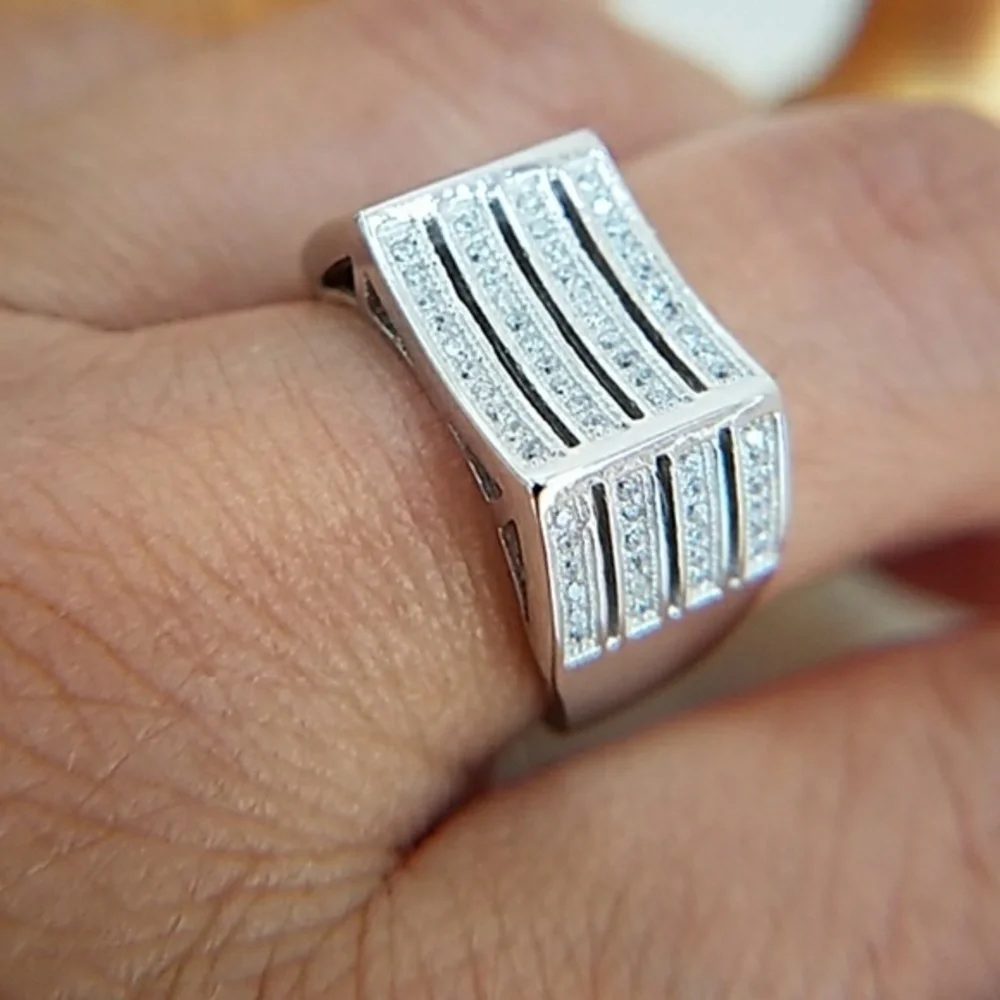 14k Gold plated men's Wedding Band Ring